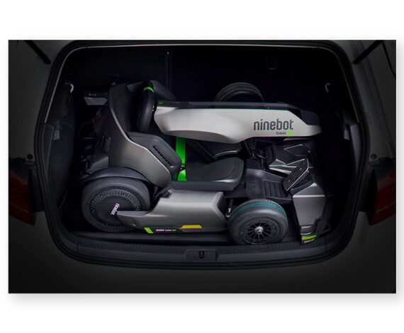 AULPACO Comfort Seat Insert Pad For Segway Ninebot Gokart Pro – Green/Grey Backrest Cushion